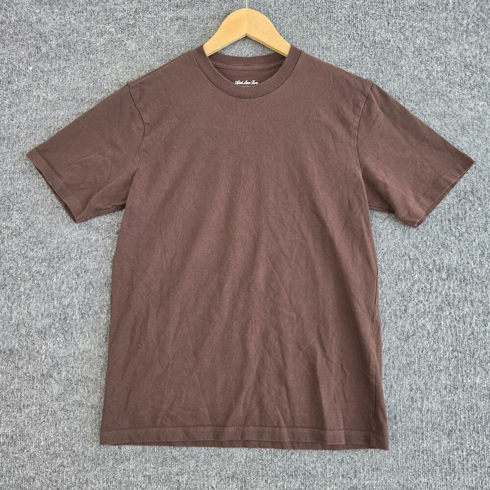 Aime Leon Dore Shirt Mens Medium Brown Cotton Crewneck Tee Minimalist Basic